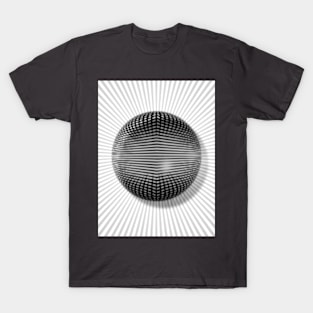 Abstract Wire Striped Ball T-Shirt